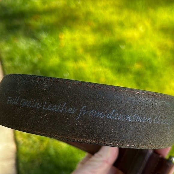 BRIGHTON Leather Belt with Woven Aztec / Western Design | Size 40” - Picture 9 of 9